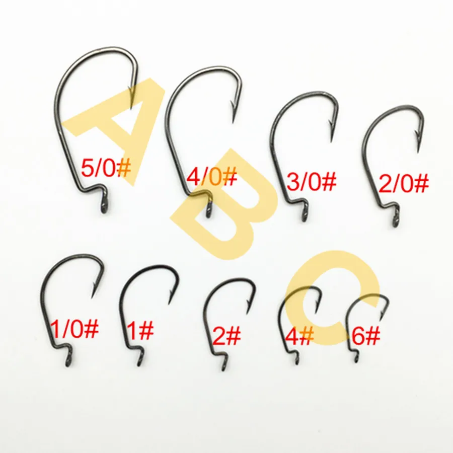 20 шт. * высокое углеродная рукоятка крючком Мягкая приманка крючок техасской