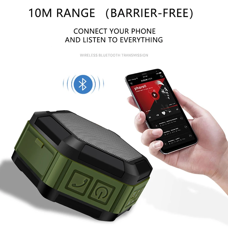 Беспроводная Bluetooth колонка LIGE водонепроницаемый портативный мини динамик для