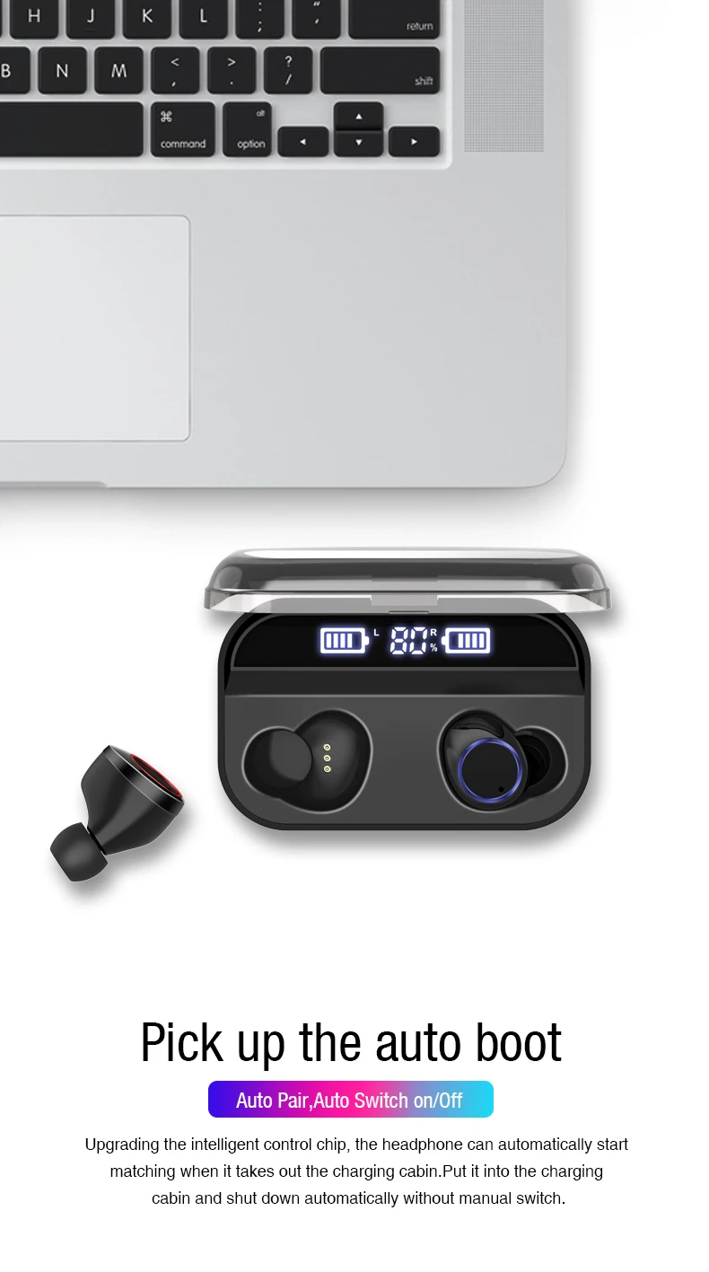 LYMOC двойной светодиодный дисплей беспроводные наушники Bluetooth 5,0 гарнитуры TWS наушники стерео микрофон громкой связи зарядное устройство для IPhone samsung