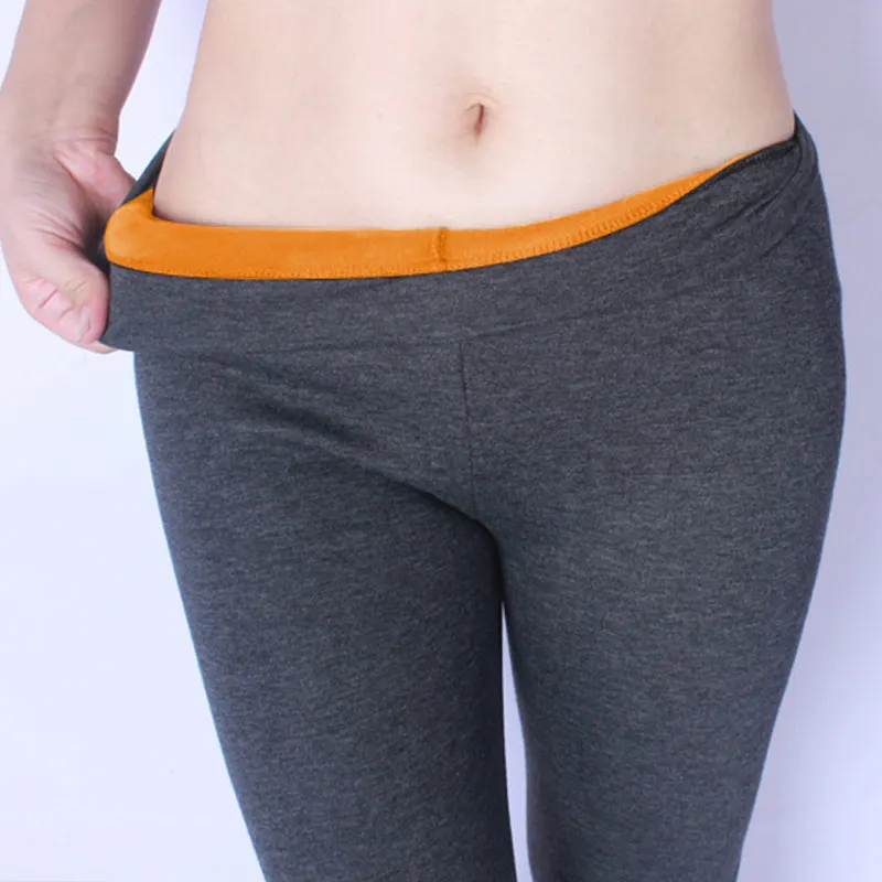 CHRLEISURE XL-6XL размера плюс зимние леггинсы женские штаны теплые бархатные леггинсы Плотные джеггинсы тонкие высокие Леггинсы Стретч 2 цвета