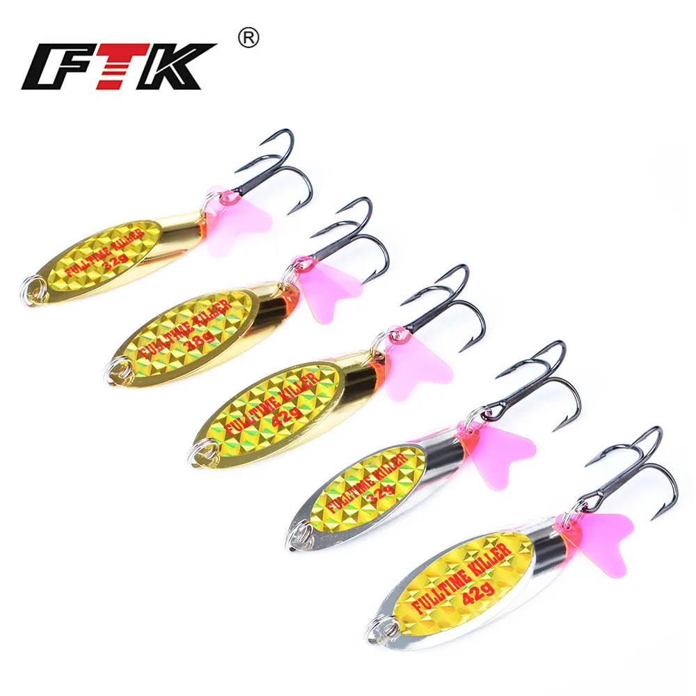 Приманка рыболовная в виде ложки с красным хвостом 18/21/28/32/38/42 г|spoon fishing lure|spoon