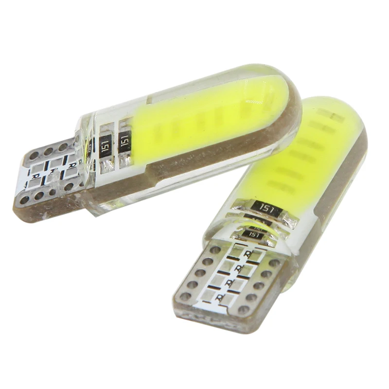 Светодиодные Габаритные огни t10 w5w CAN шина Cob 194 168 led siclicone gel COB для салосветильник