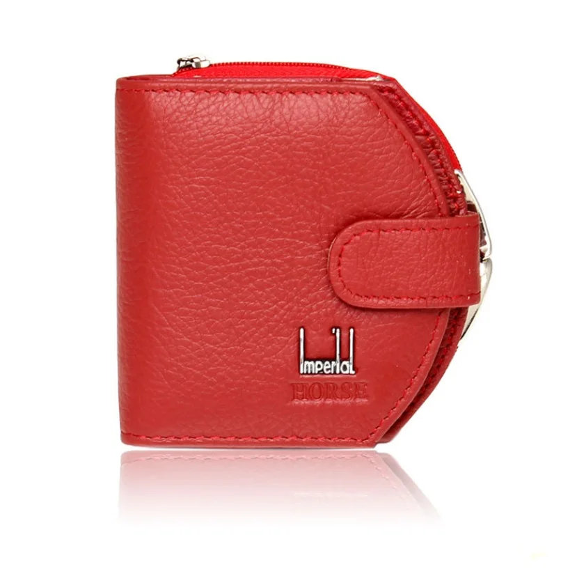 

Fashion Cow Leather Women Wallets Red Luxury Brand Womens Small Wallet Letter Wallet Ladies Short Coin Purse 2017 Gift