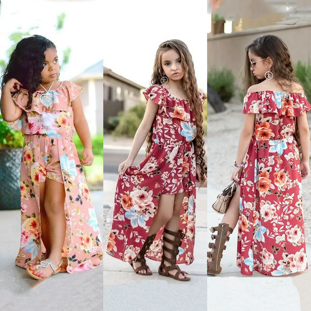 Комбинезон для маленьких девочек новинка 2019 детская одежда с цветочным принтом