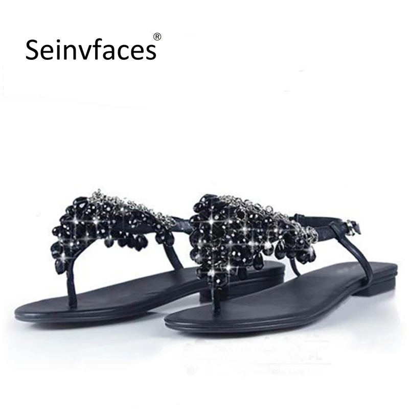 Женские Босоножки на каблуке обувь с пряжкой buckle strap flats черные золотые