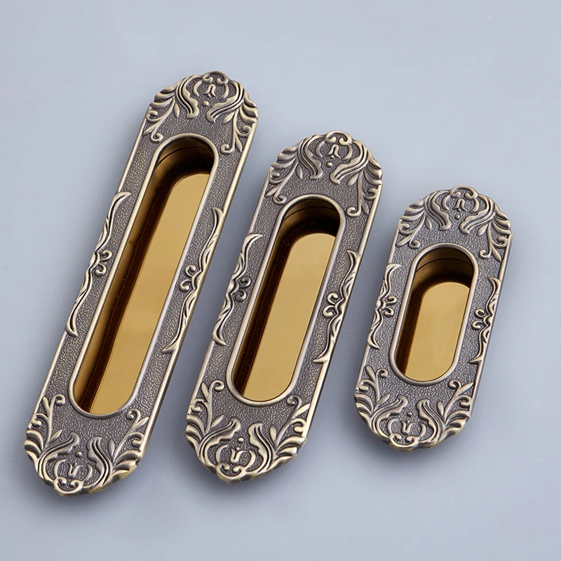 

Elegant 2PCS European Sliding Door Handles Hidden Recessed Flush Handles Concealed Cupboard Wardrobe Cabinet Pulls/Push Handles