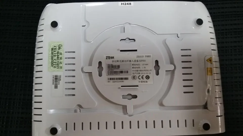 ZTE F660 V1 GPON ONU с 4GE LAN портами + 2 POTS протоколом H.248 Wi Fi SC/APC оптическим портом|Модемы| |