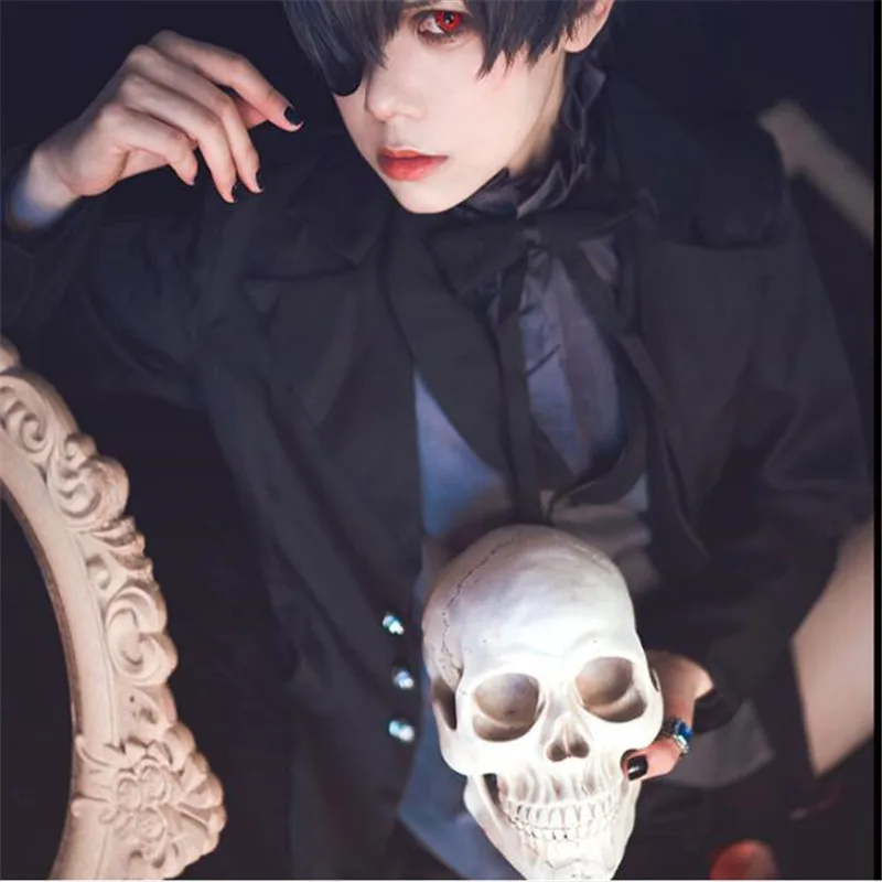 Аниме Черный Дворецкий Косплей Cotumes Ciel Phantomhive Demon Devil черный унисекс косплей наряд