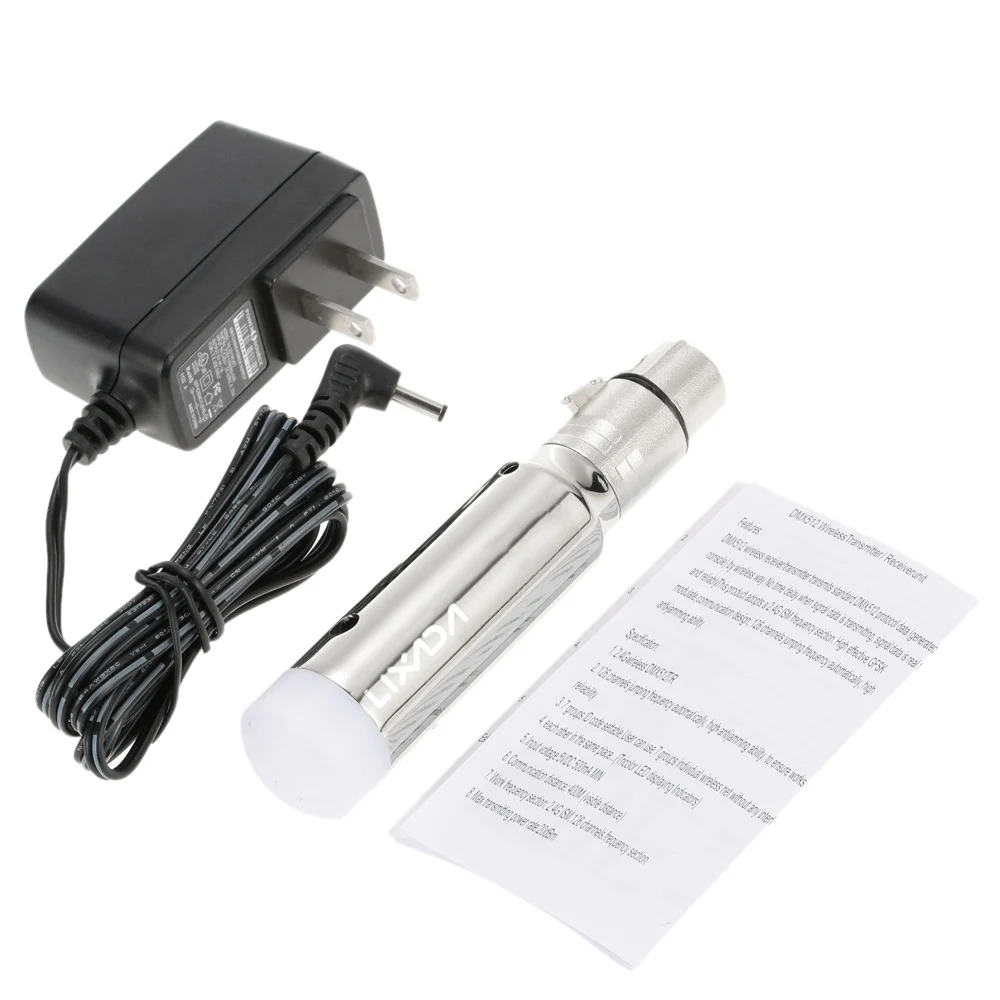 Lixada Led Dmx 512 контроллер беспроводной приемник перезарядка 2 4G Ism Dmx512 Женский для