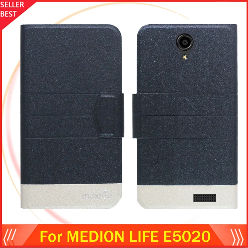 5 цветов Лидер продаж! Кожаный чехол для телефона MEDION LIFE E5020 роскошный с откидной