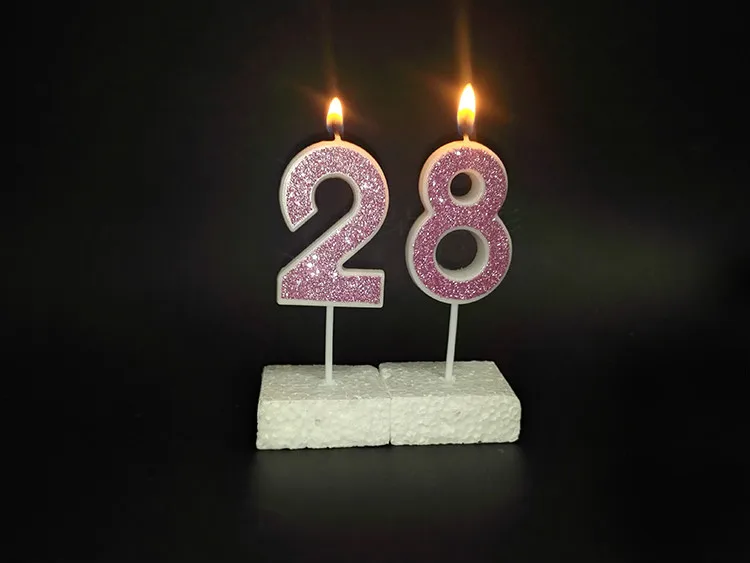 Свечи с цифрами на день рождения 1, 2, 3, 4, 5, 6, 7, 8, 9, 0, золотые и Серебристые детские свечи на день рождения для торта, вечерние украшения, свечи для торта