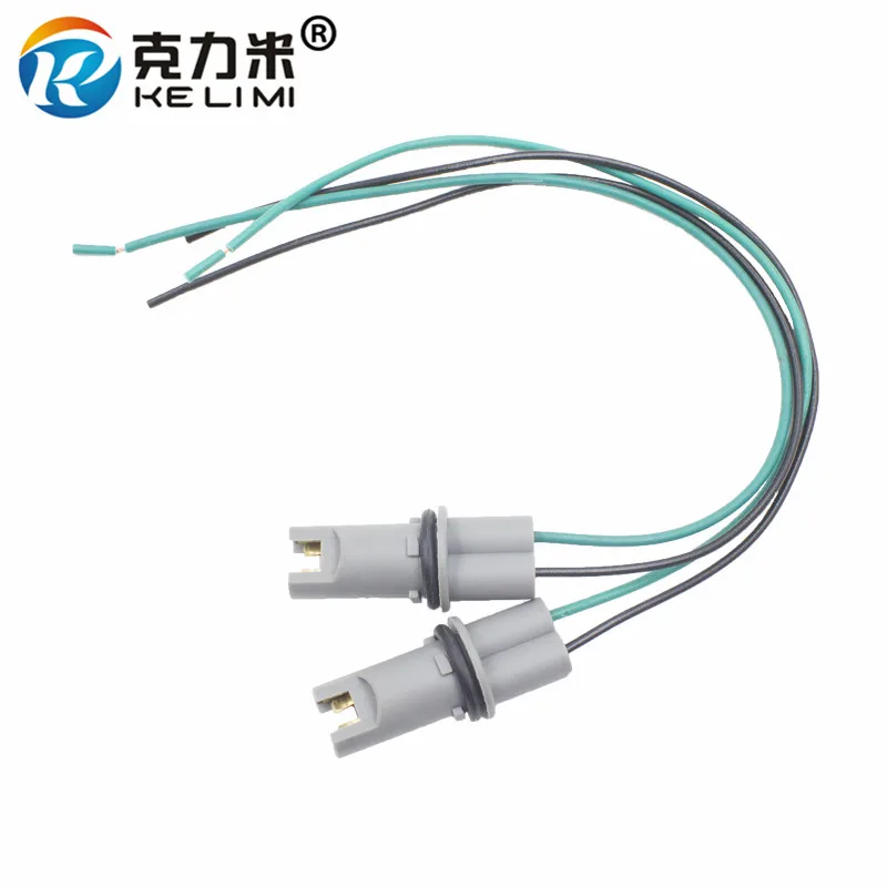 KE LI MI 2x Car LED Bulb Light Holder Base Socket T10 T15 W5W 194 168 High-temperature Cable adapter Harness Plug Connector T10