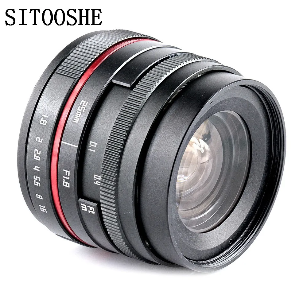 25 мм/F1.8 Prime APSC объектив для всех одиночных серий Canon SONY E Mount Micro M4/3 Fujifilm FX Pentax Samsung Lumix