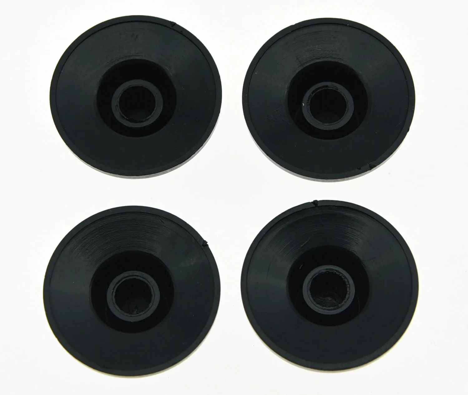 Фото Ручки для шляпы ведьмы KAISH 4x черные с черным/серебристым покрытием, подходят для Les Paul Epiphone SG №4