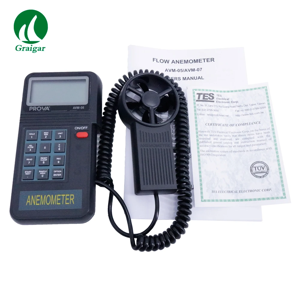 Цифровой анемометр высокой точности измеряемый диапазон 0 ~ 45 м/с|Приборы для