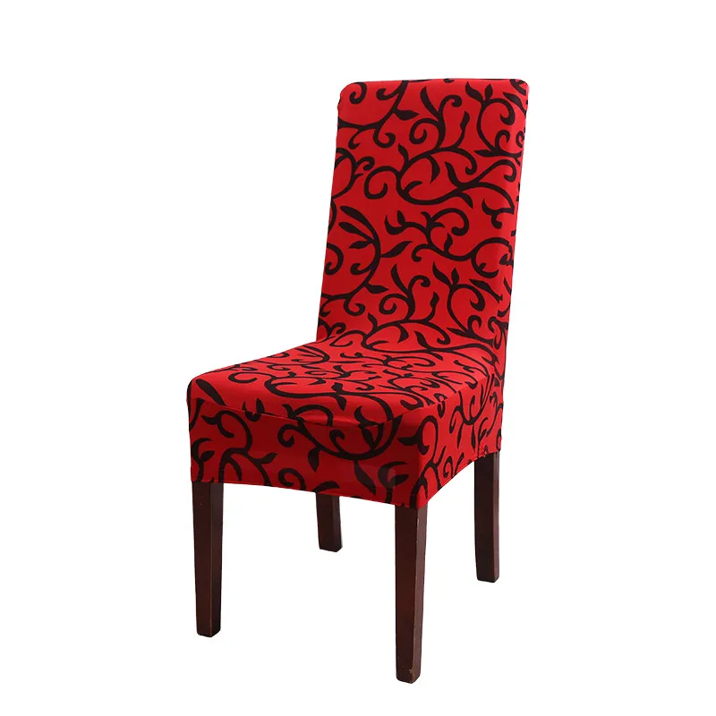 60 1/2/4/6pcs Stretch Chair Cover Dining Chair Set Simple Printed One-piece Short Home Hotel Computer Dining Table Chair Cover