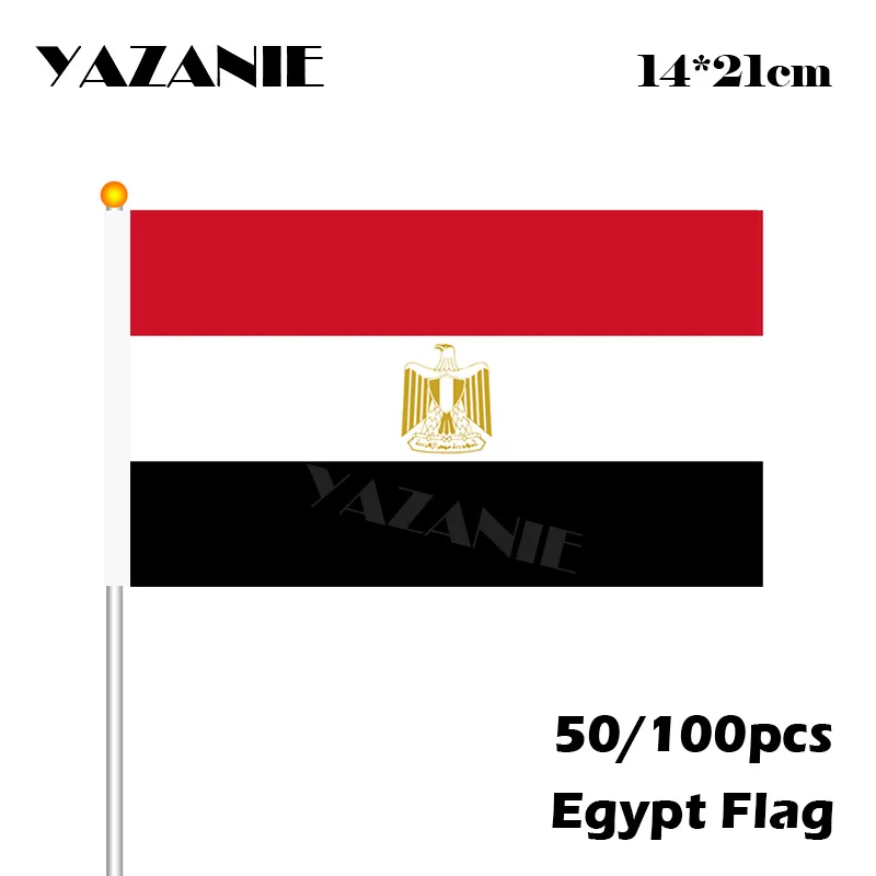 YAZANIE 14*21 см 50/100 шт маленький Египетский флаг ручной Национальный с флагом для