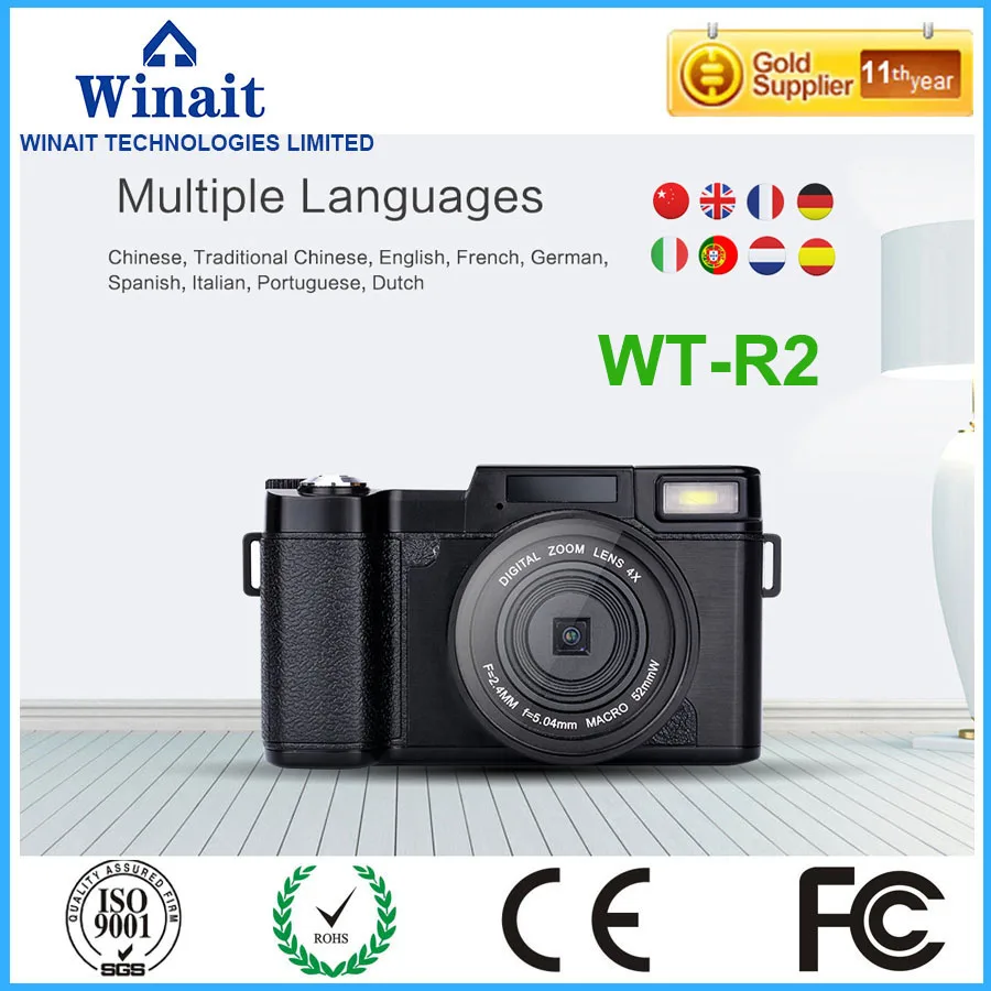 Оригинальная китайская DSLR камера WT-R2 Max 24MP съемка HDD/флэш-память 800mA литиевая