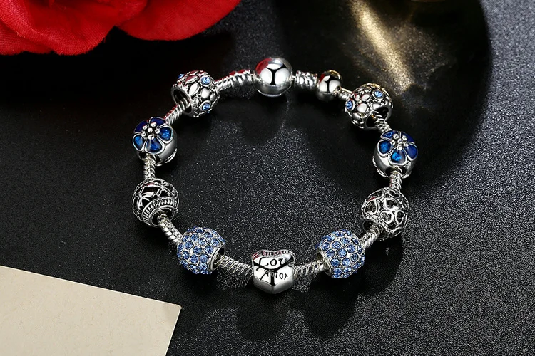 Горячая Распродажа серебряный браслет LOVE FOREVER Amor Amour для женщин DIY Ювелирные изделия оригинальные бусины модные браслеты подарок XCH1455