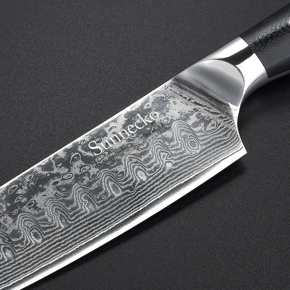 SUNNECKO 5 &quotнож Santoku кухонные ножи 73 слоя японский Дамаск VG10 стальная бритва острый