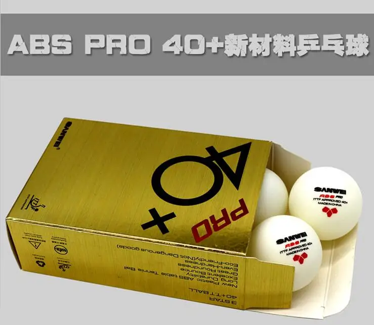 Мяч для настольного тенниса SANWEI 3 Star ABS 40 + новый материал PRO тренировочный PP мяч 2
