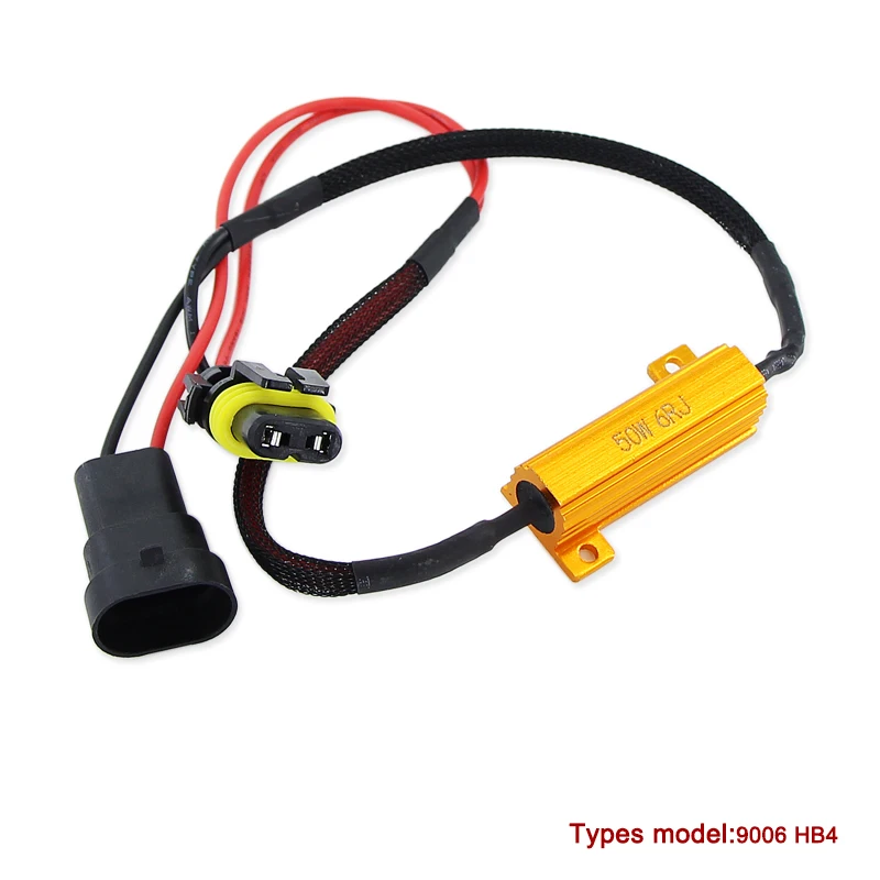 1PCS H11 H8 H9 9005 HB3 9006 HB4 H4 HB2 9003 H7 Caubus Resistor LED Fog Headlights Lights Load Error Free No Flickering Decoder |