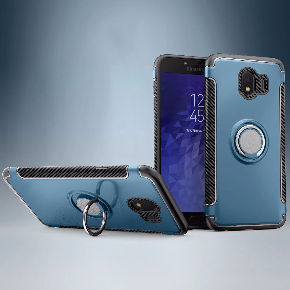 For Samsung J4 J6 2018 Phone case Shockproof Hybrid Armor TPU+PC Back Cover J2 J5 J7 prime J3 2016 Metal Ring Rugged Cases | Мобильные