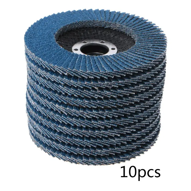 10PCS Professional Flap Discs 115mm 4.5Inch Sanding Discs 40 Grit Grinding Wheels Blades For Angle Grinder PowerTool Accessories
