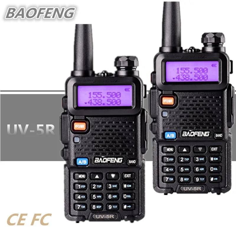 2 шт. BAOFENG UV-5R рация CB Ham радиостанция сканер УКВ 136-174/400-520 МГц КВ трансивер 5 Вт двухстороннее радио Amador