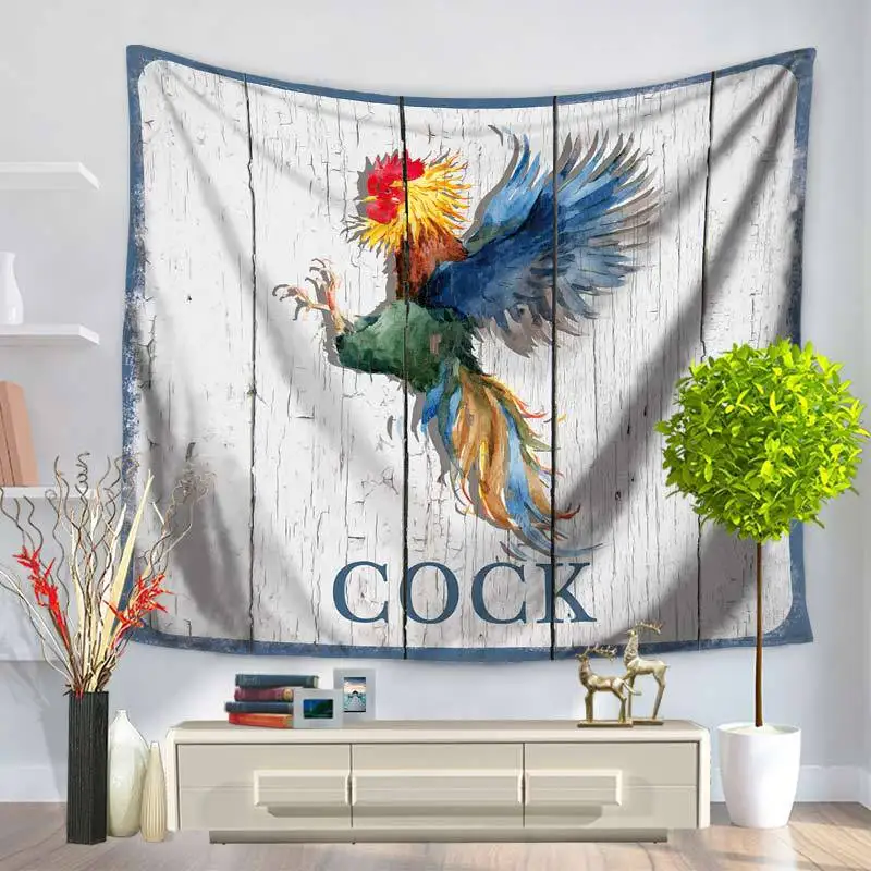 Home Decorative Wall Hanging Carpet Tapestry Rectangle Bedspread Animal Cock Chick Pattern GT1124 | Дом и сад
