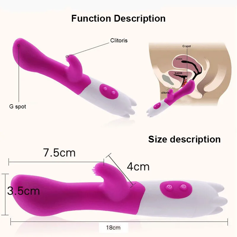 Silicone Clitoris Vaginal Vibrator Waterproof G Spot Massager Dual Motor Electric Vibration Wand Masturbation for Woman Sex Toys | Красота и