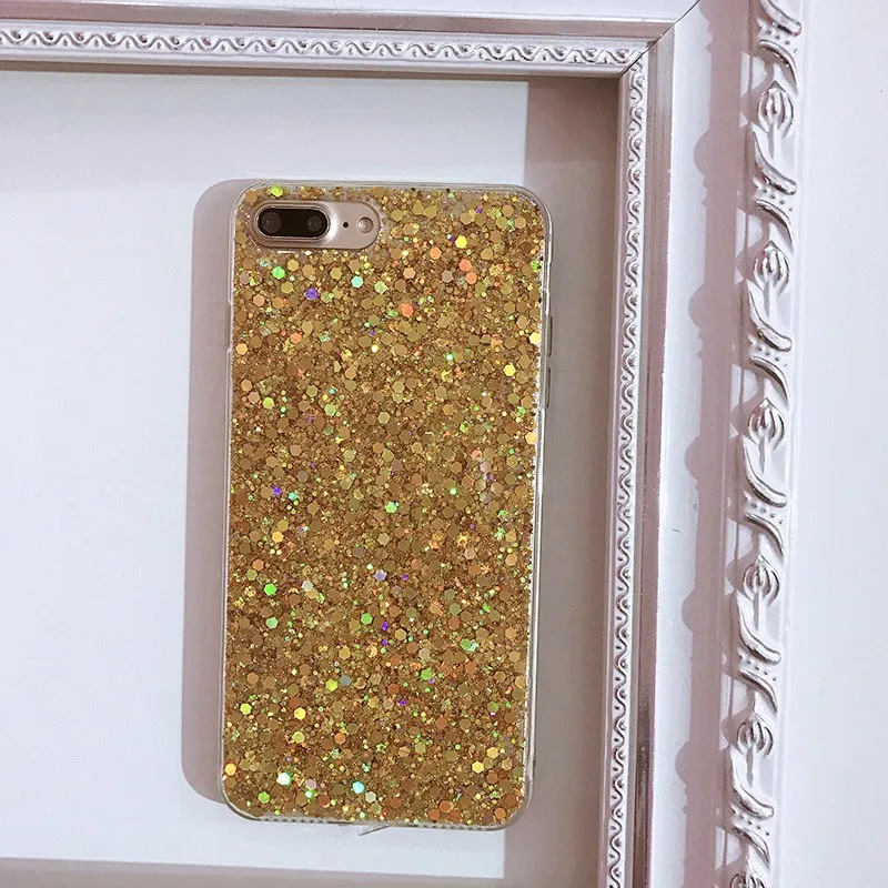 Чехол для Телефона iPhone 6 s 5s SE 5 X 8 7 Plus 6Plus 6sPlus 8Plus Блестящий Мягкий силиконовый чехол
