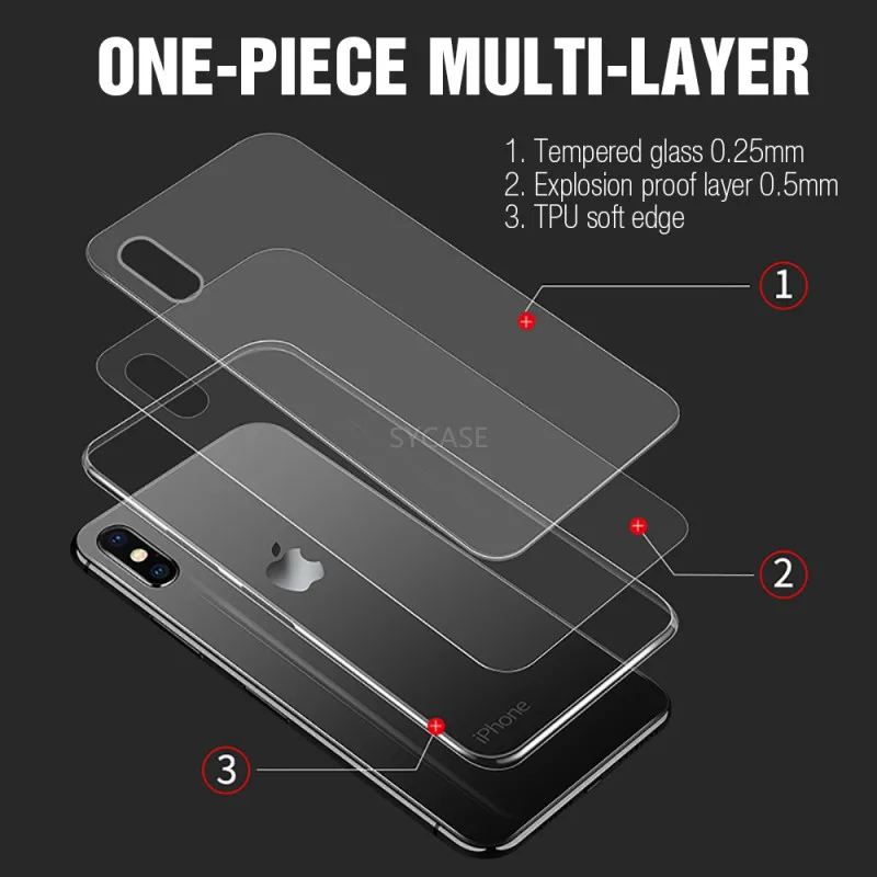 Koisacase Premium Glass Case For iPhone XR XS Max Cases Transparent Silicone Edge Back Cover 6 6S 7 8 Plus |