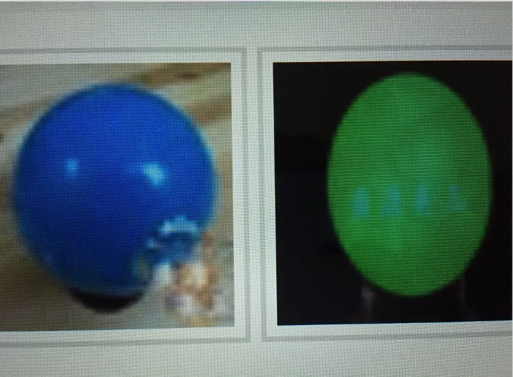 

10 pieces 3.5cm white ball with blue light