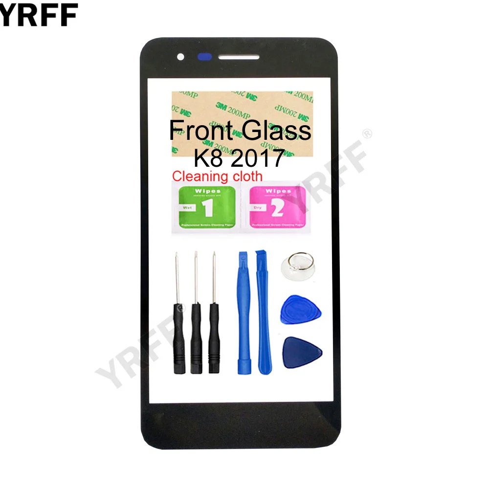 

Передняя панель для LG K8 2018 Aristo 2 SP200 MX210 K8 2017, переднее стекло, внешнее стекло, сменная крышка