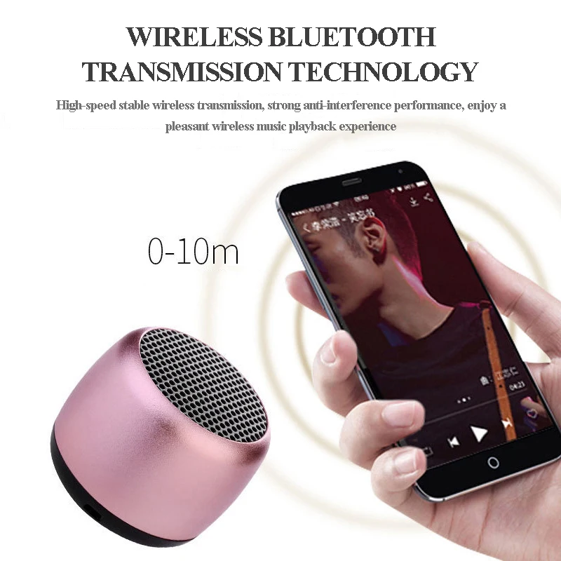 Портативный мини сабвуфер Bluetooth NO Border BM2 металлическая Беспроводная