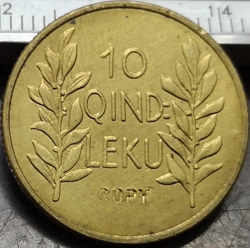 1926 Albania 10 Qindar Leku бронза имитация монеты