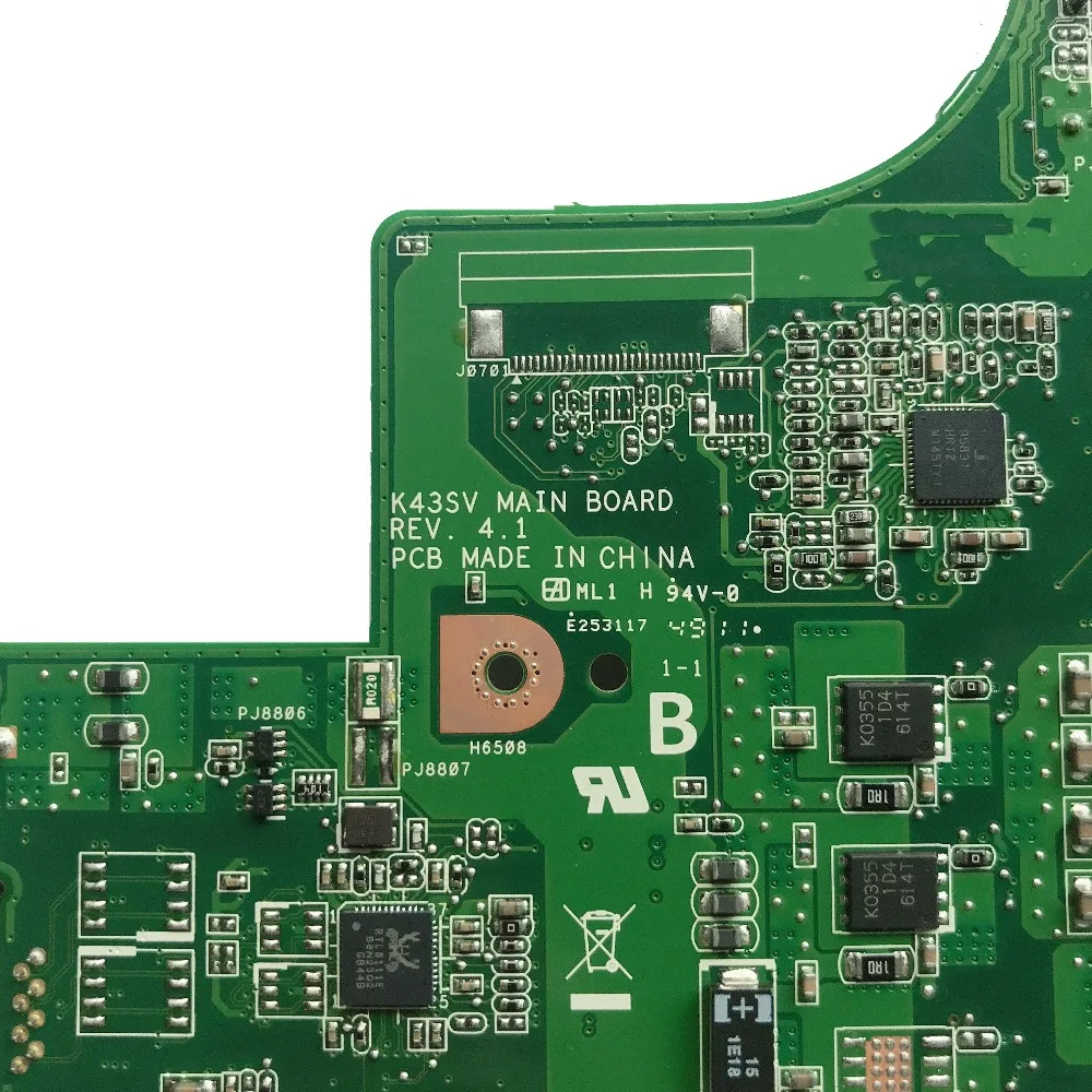 SZWXZY отлично подходит для ASUS K43SM K43SV материнская плата ноутбука PGA989 GT630M 1 ГБ HM65 REV4.1