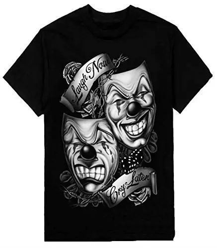 Lauch Now Cry Letter Мужская футболка Chicano Art с принтом на шаке одежда тяжелая Летняя