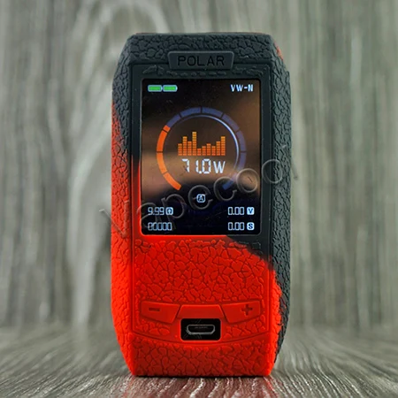 black red Нескользящий Vaporesso Polar Mod силиконовый чехол или резиновый чехол-стикер для Vaporesso polar 220W коробка мод Shiled - Цвет: black red