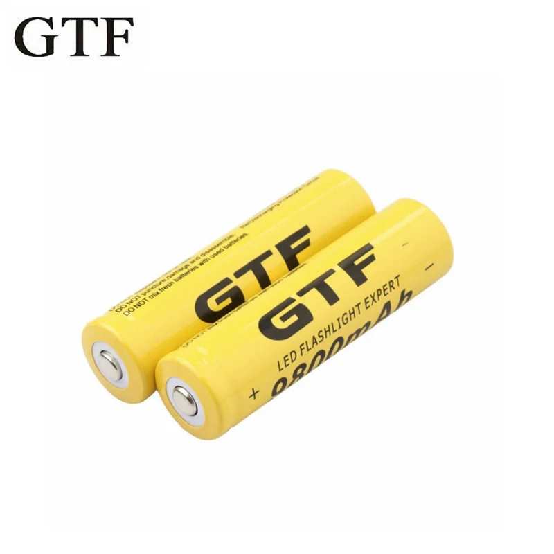 GTF 1 шт. 18650 Батарея 3 7 в 9800 мАч литий ионный аккумулятор для факела фонарик