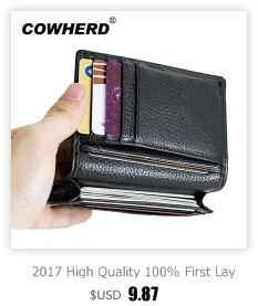 High Quality First Layer Of Cowhide Genuine ID Card Holder Men Credit Card Case Leather Business Card Wallets,JG3169