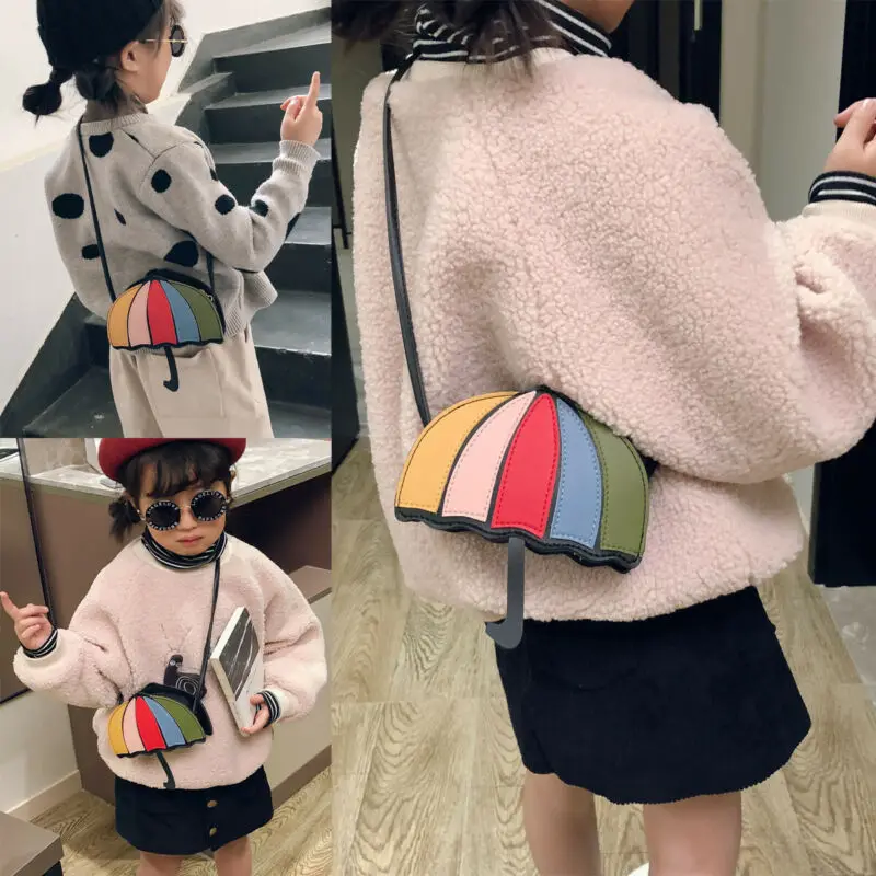 Сумка мессенджер с мультяшным зонтиком миниатюрная сумочка на плечо для