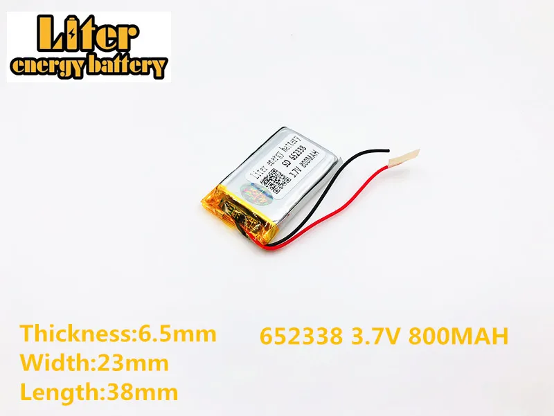 3 7 В 800 мАч 612338 литий полимерный аккумулятор умный дом MP3 колонки для dvr GPS mp4