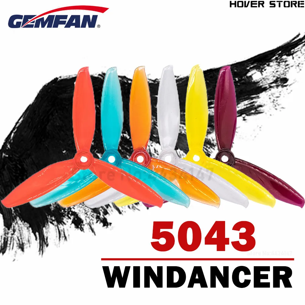 20 шт./10 пар Gemfan Windancer 5043 пропеллеры T5043C 5x4 3 дюйма PC лопастный CW CCW FPV для Racing Drone