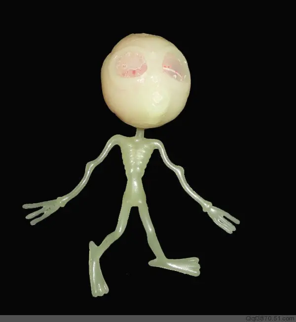 

1pcs 20cm PU Luminous ghost squishy joke toy with blood and maggot magic UFO mochi funny fools Alien toy thriller