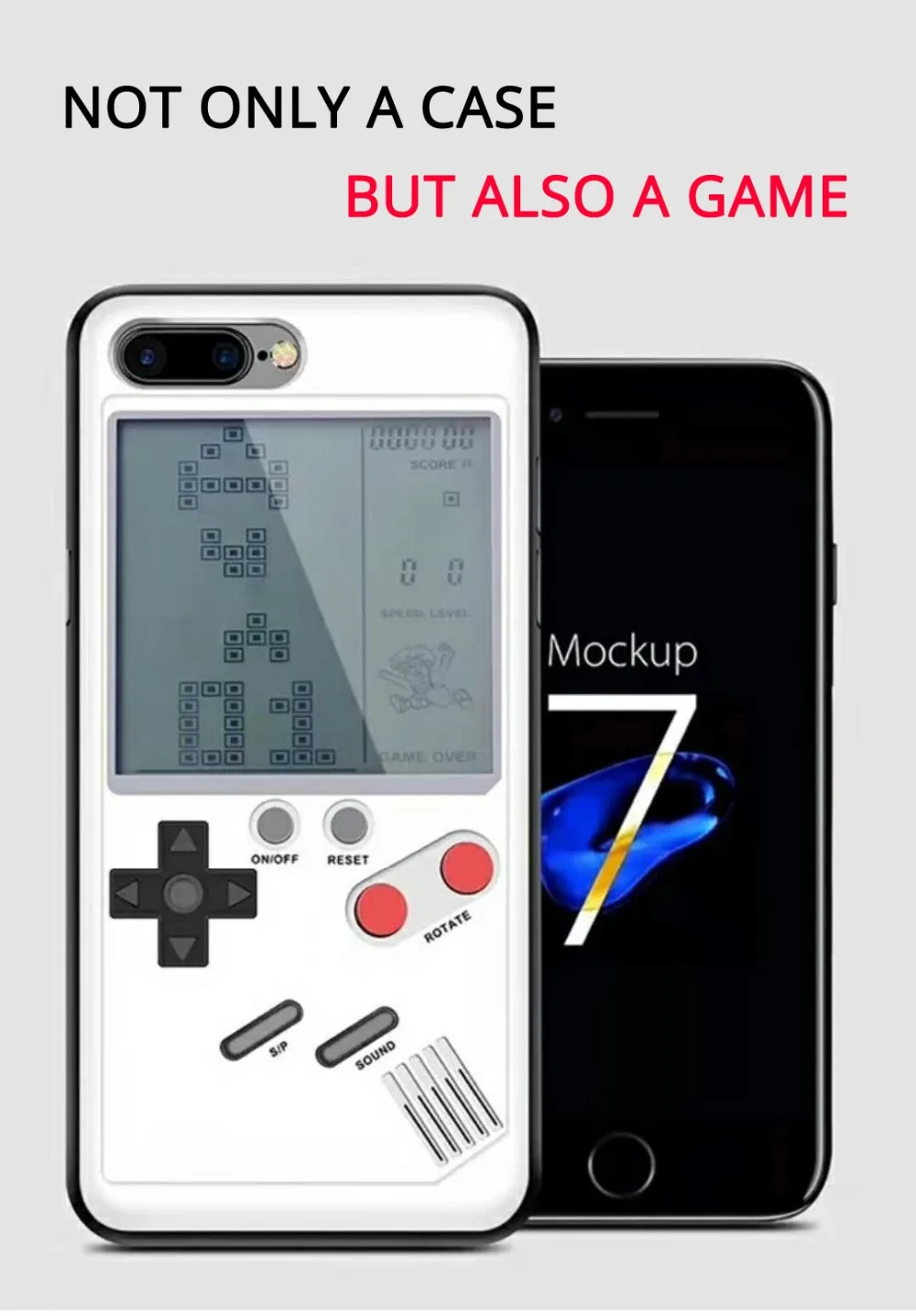TPFIX игры Чехол для iPhone х Воспроизводимые тетрис крышка 7 8 Plus плюс 6 S Вернуться ТПУ