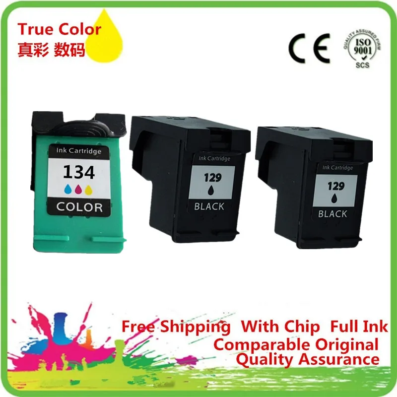 1SET 1BK Чернильные картриджи восстановленные для 129 XL 129XL HP129 HP129XL C9364H Officejet 6310 6310XI 6313 6315 с чернилами hp DESKJET 5941 5940XI - Цвет: 1SET 1BK