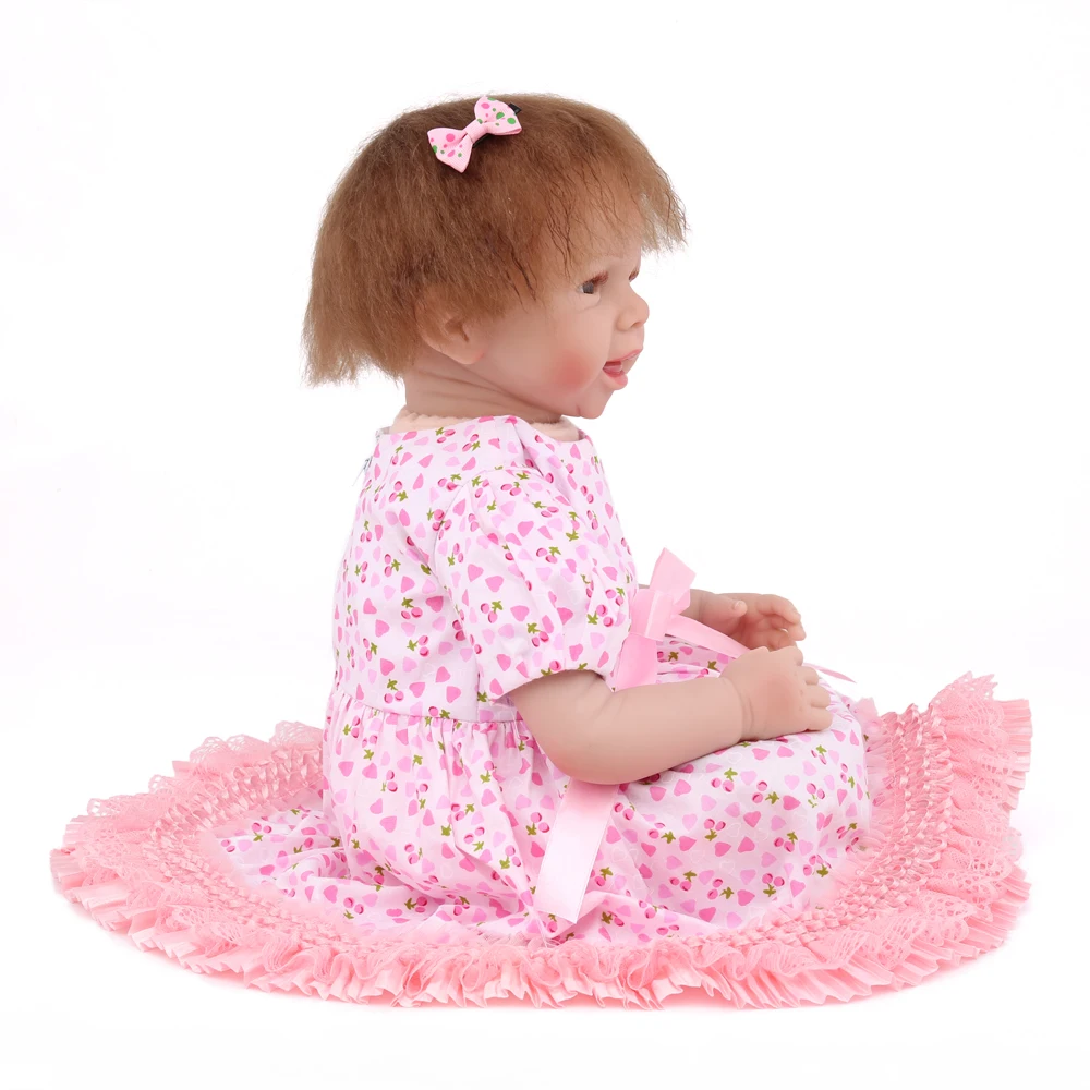 KAYDORA Reborn Baby Doll 22 дюйма игрушки Девушка рекламная силиконовая голова тела кукла