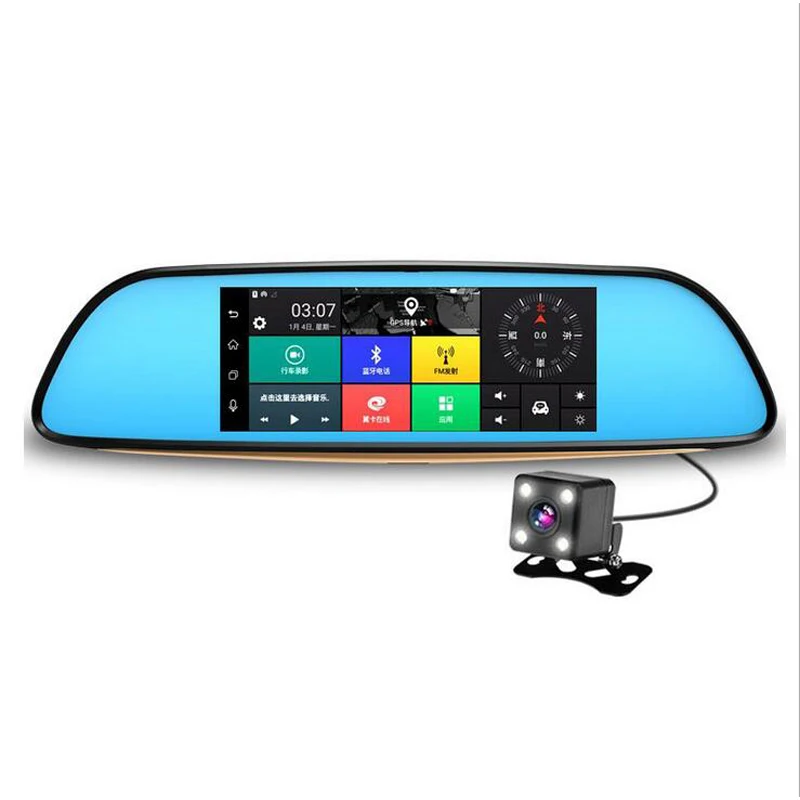 QUIDUX H2 Автомобильный ВИДЕОРЕГИСТРАТОР recorder 7 дюймовый Android 5.0 3 Г GPS автомобиль